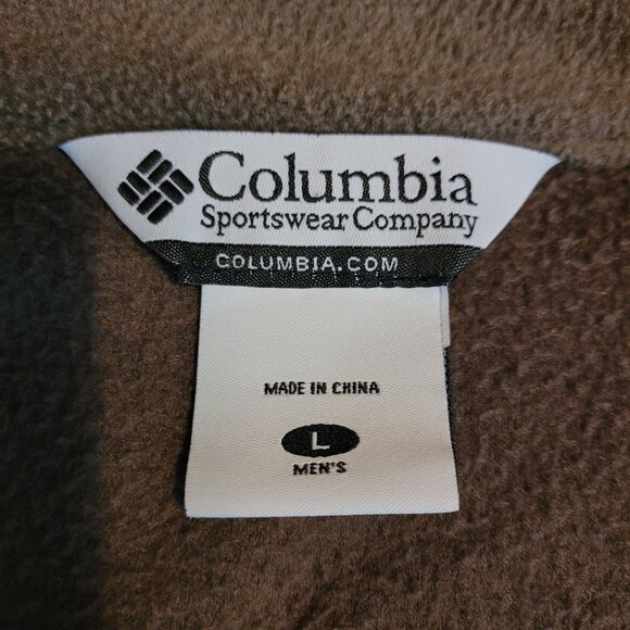 Columbia Zip Fleece Jacket Size L Brown Beige Clay Zip Pockets Gorpcore Outdoor - Picture 5 of 11